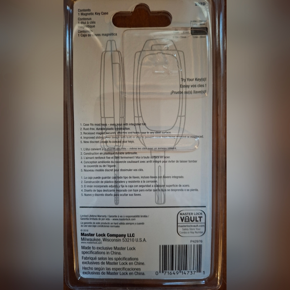 Masterlock Black Plastic Key Storage - Picture 3 of 10